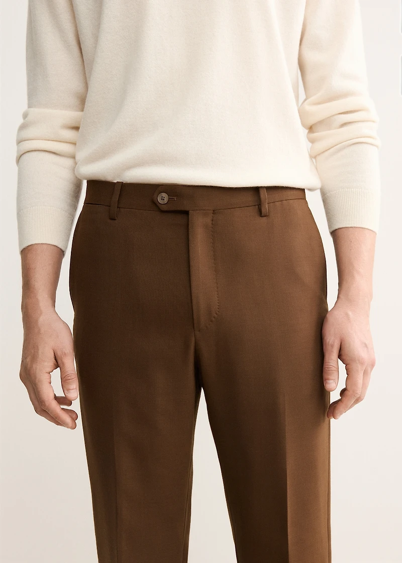 Italian wool flannel suit pants