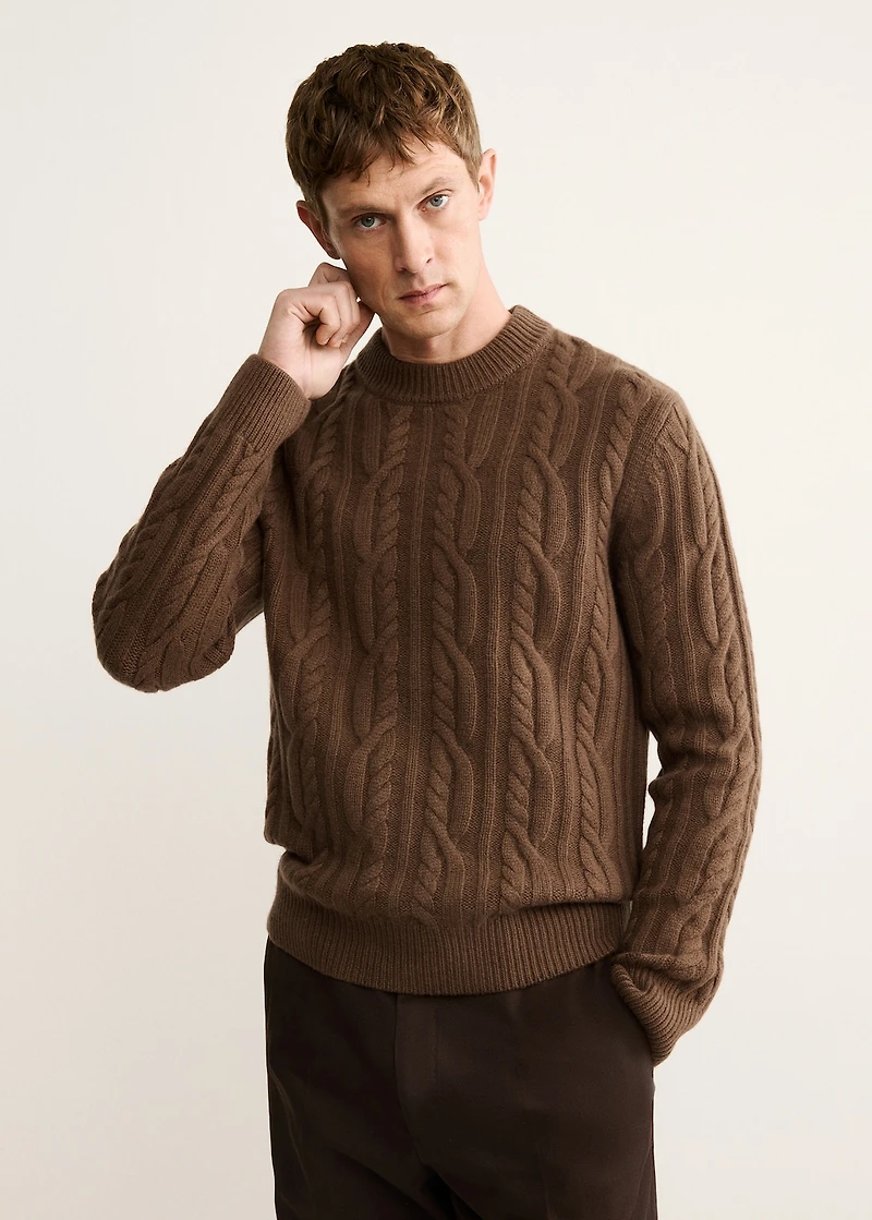 100% wool braided sweater