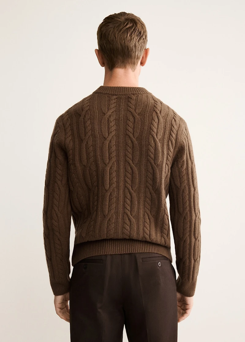 100% wool braided sweater