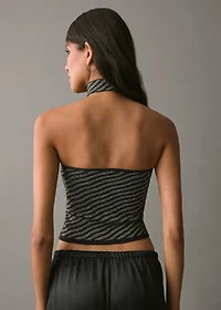 Striped strapless top