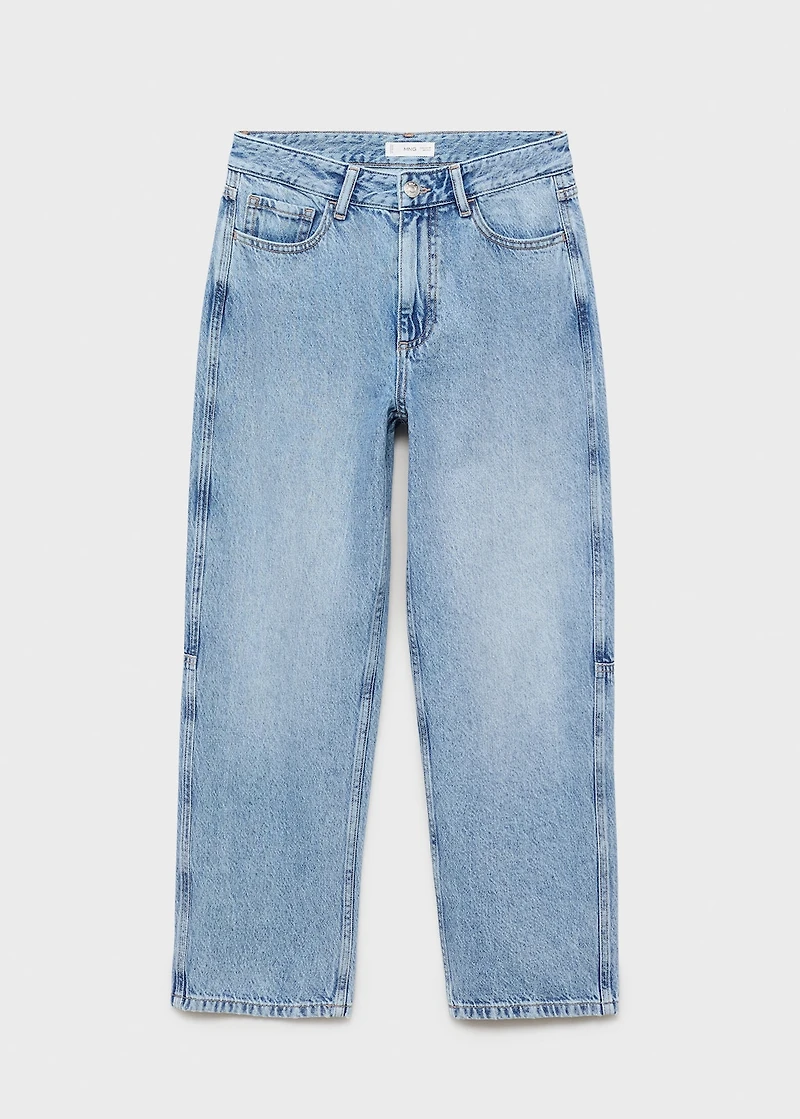 Mid-rise balloon jeans