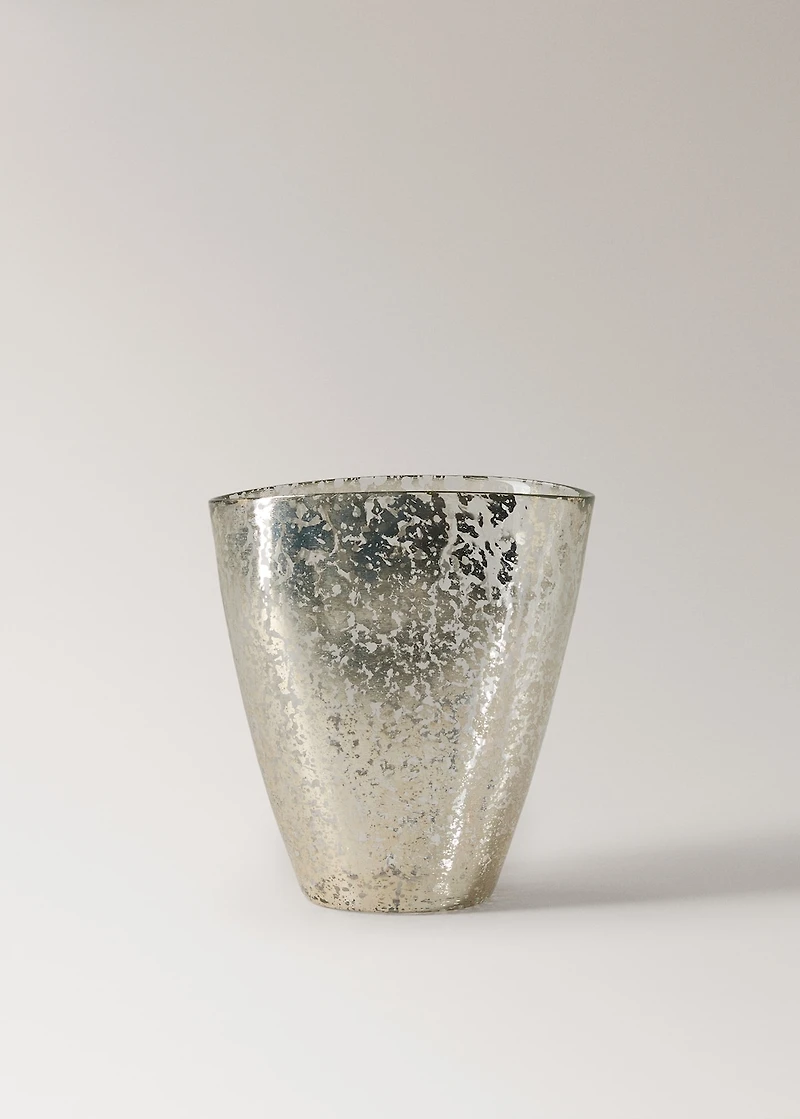 mercurised glass vase