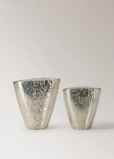 mercurised glass vase