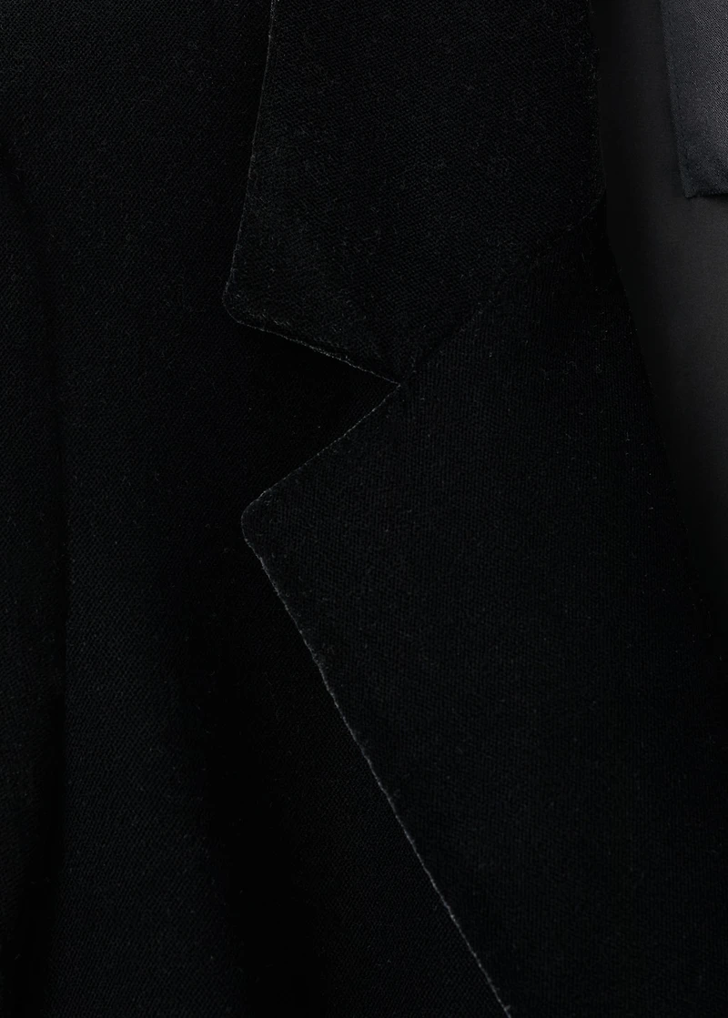 Double-breasted velvet jacket