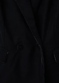 Double-breasted velvet jacket