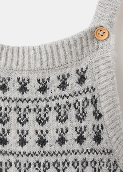 Dungarees with embroidered trim