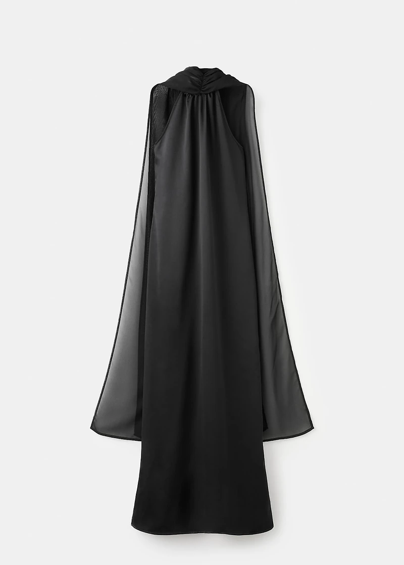 Satin halter neck dress