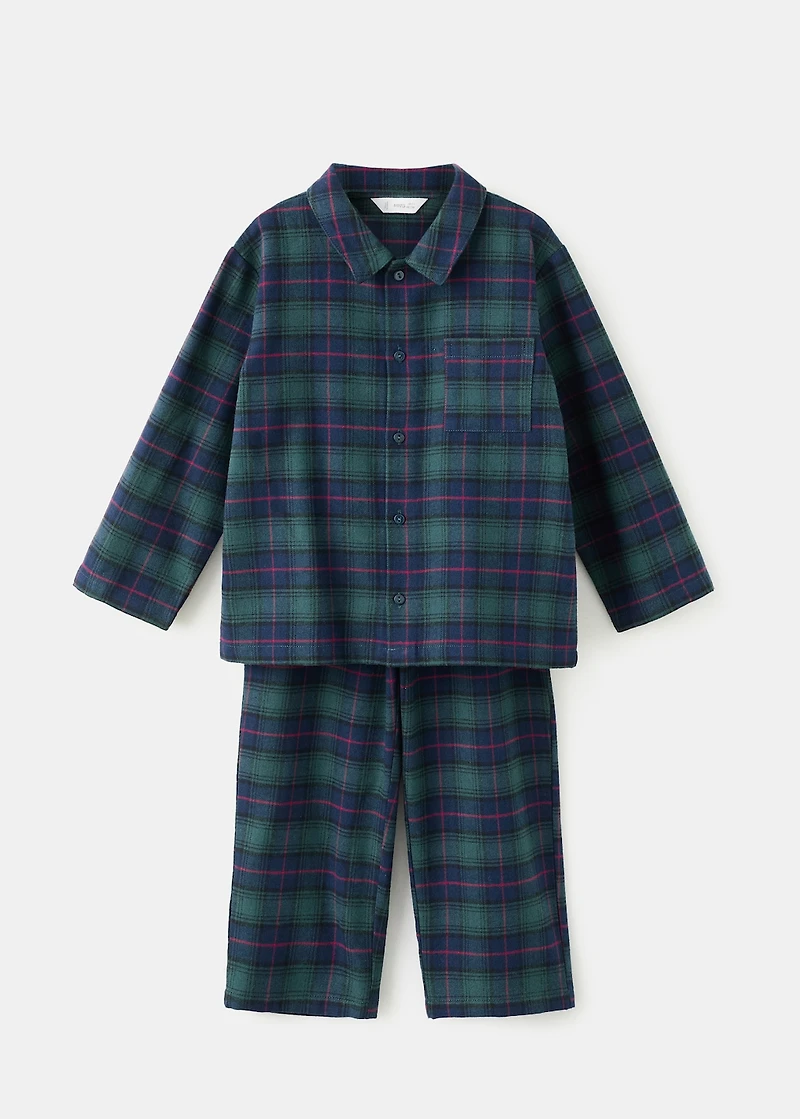 Set of long check pyjamas