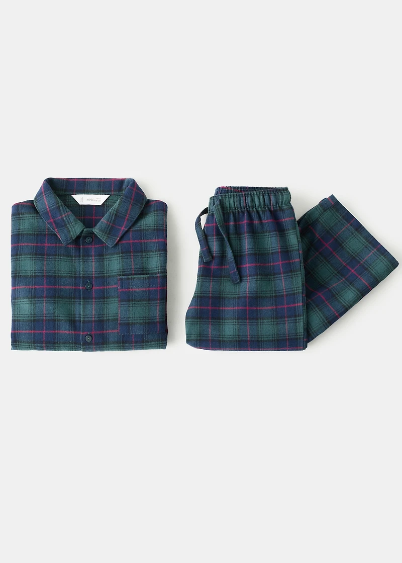 Set of long check pyjamas