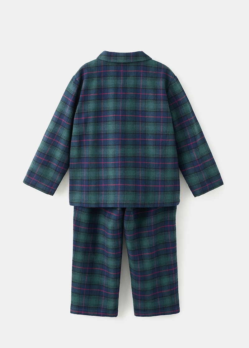Set of long check pyjamas