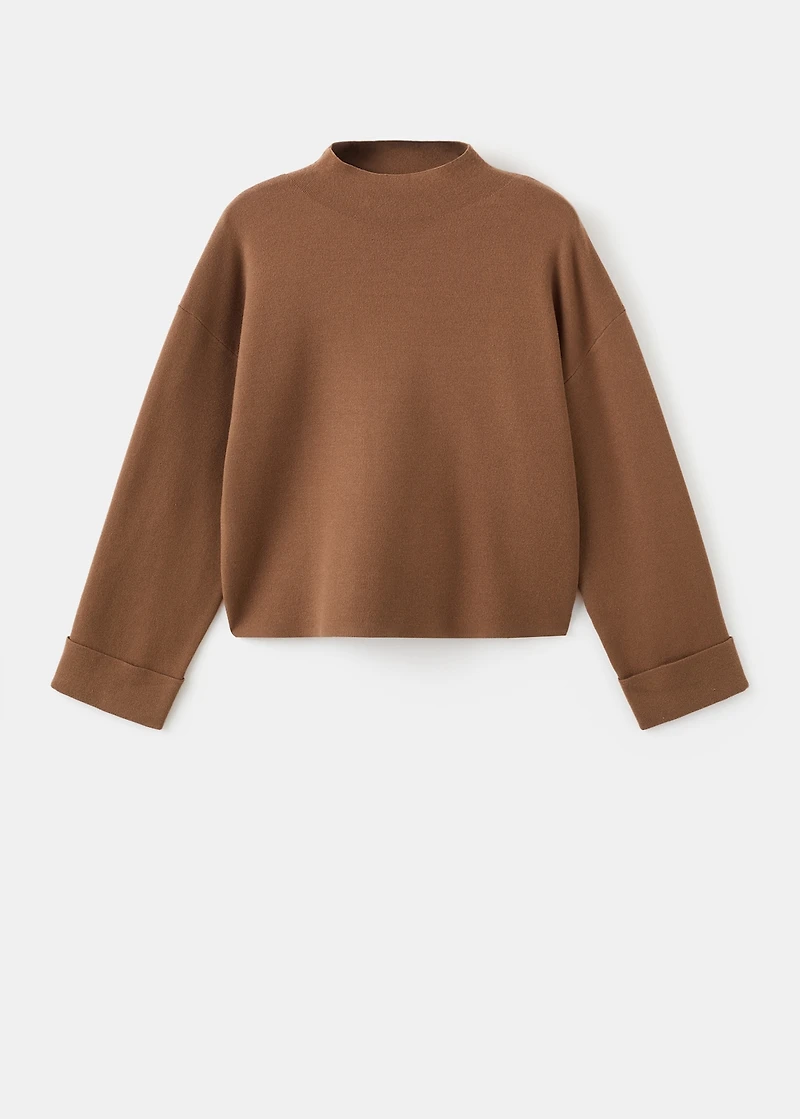 High collar sweater