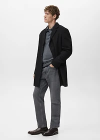 Lightweight recycled wool coat