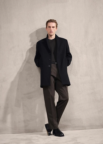 Lightweight recycled wool coat