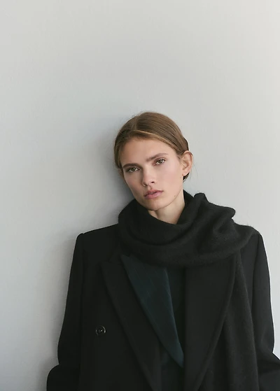 Double-breasted wool coat