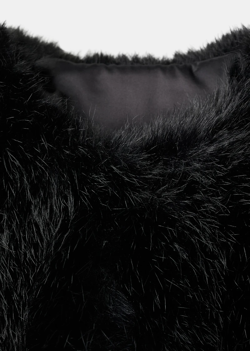 Faux-fur cropped jacket