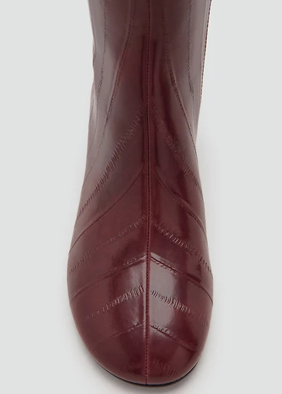 Textured heeled boots