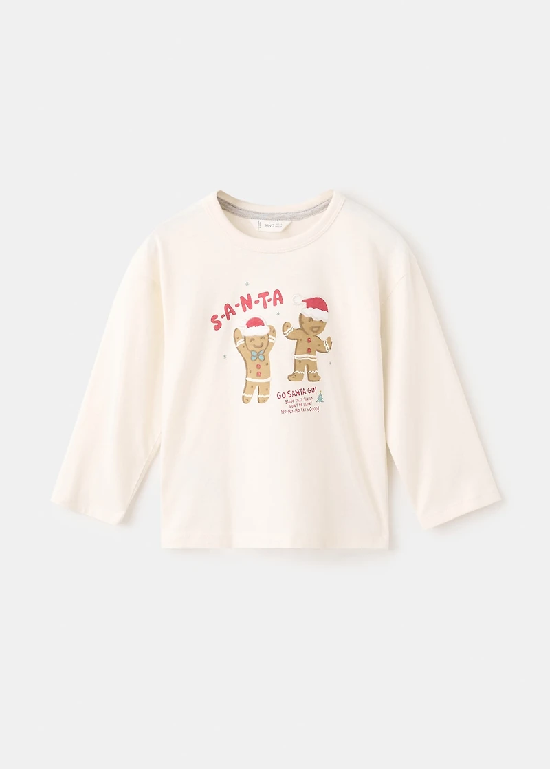 Christmas-print t-shirt