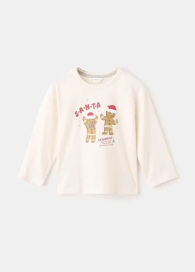 Christmas-print t-shirt