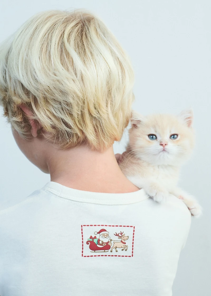 Christmas-print t-shirt