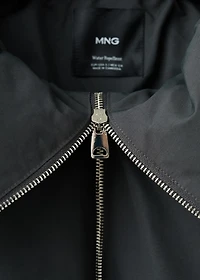 Funnel-neck bomber jacket