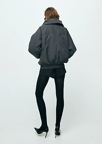 Funnel-neck bomber jacket