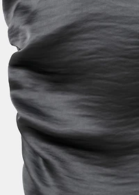 Satin dress with creased effect