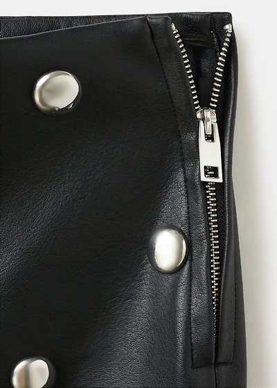 Studded faux-effect skirt