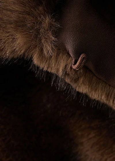 Faux-fur jacket with lapels