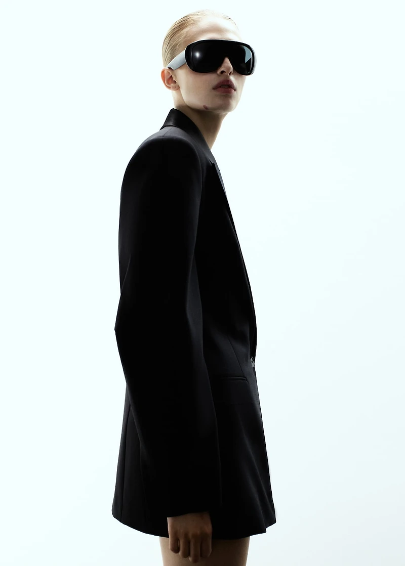 Wool-blend blazer dress