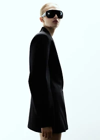 Wool-blend blazer dress