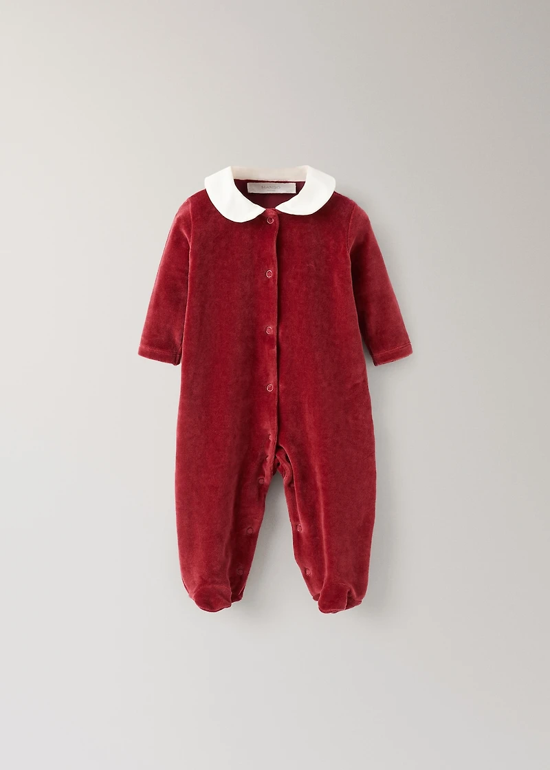 Christmas velour cotton baby onesie