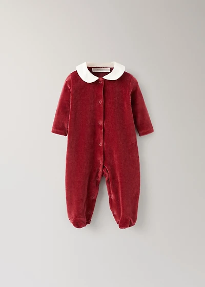 Christmas velour cotton baby onesie