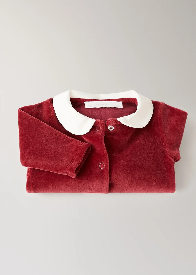 Christmas velour cotton baby onesie