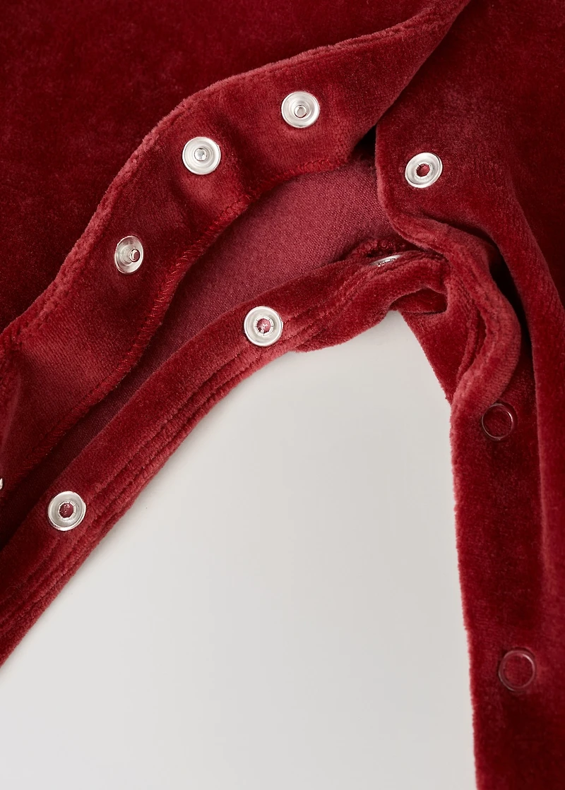 Christmas velour cotton baby onesie