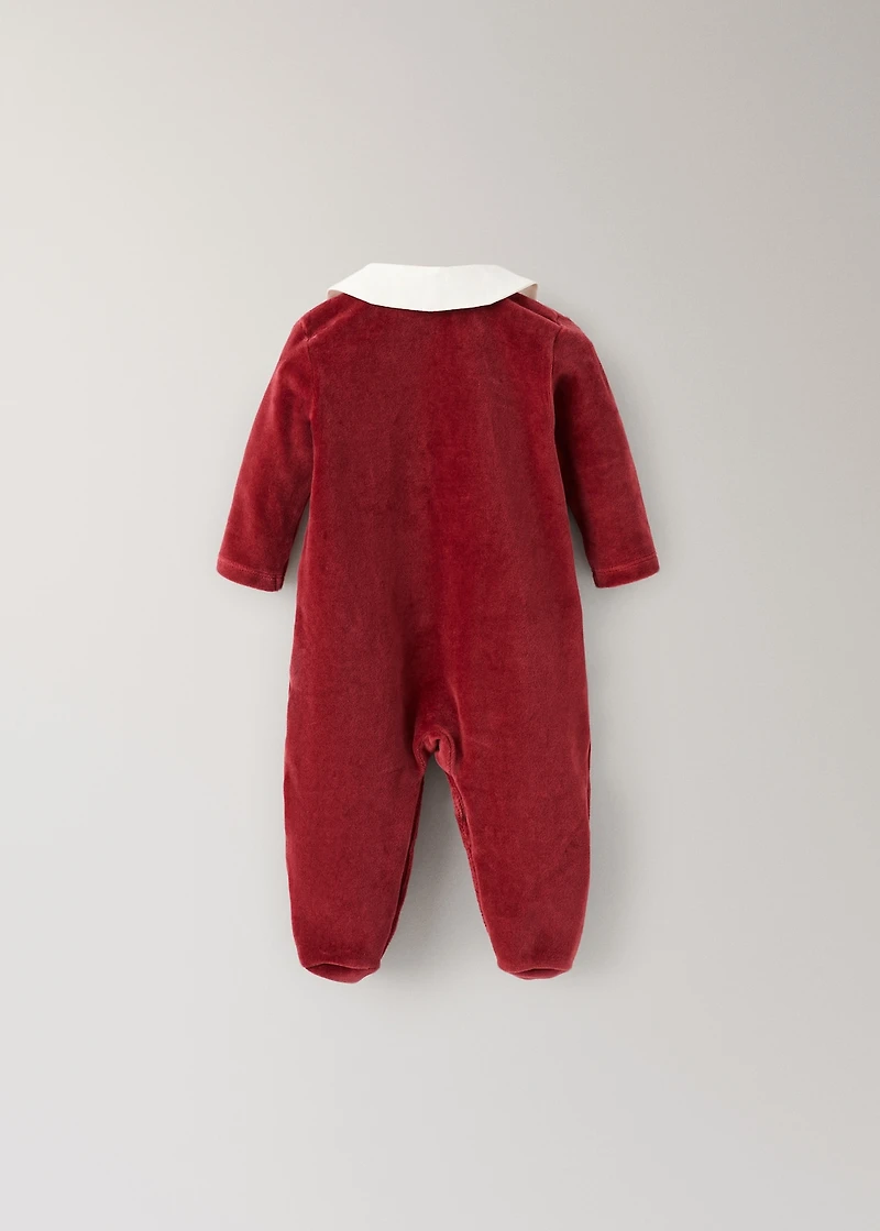 Christmas velour cotton baby onesie