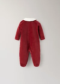 Christmas velour cotton baby onesie