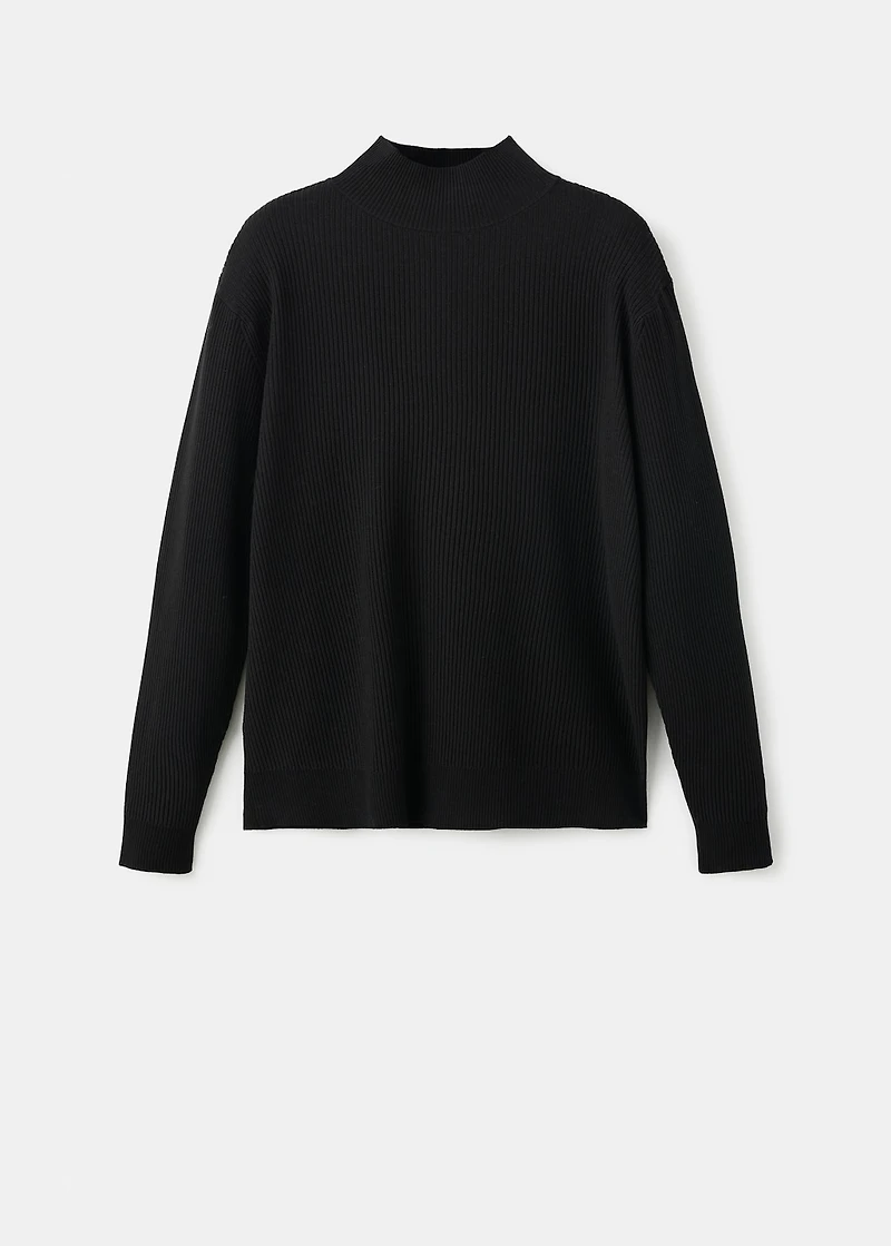 Ribbed turtleneck sweater