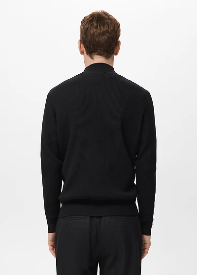 Ribbed turtleneck sweater