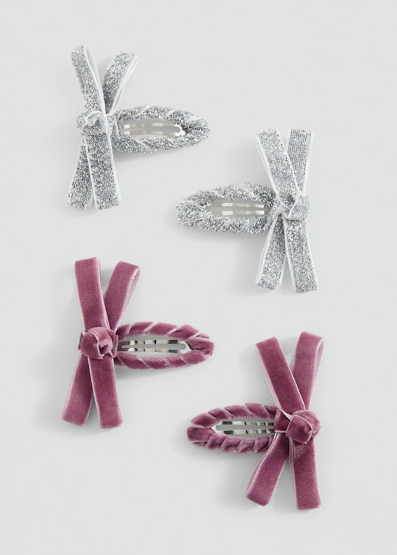 4 pack bow hairclips