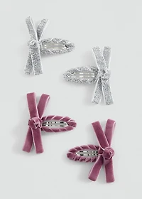 4 pack bow hairclips