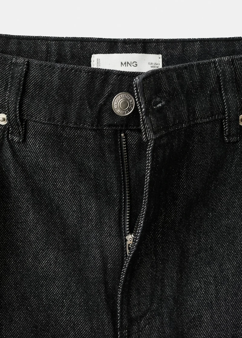 Low-rise barrel jeans