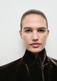 Structured velvet blazer