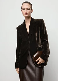 Structured velvet blazer