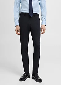 Stretch fabric super slim-fit suit trousers