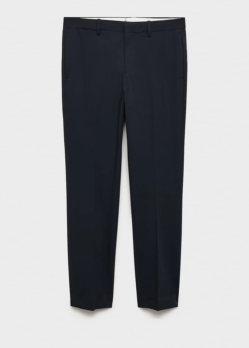 Stretch fabric super slim-fit suit trousers
