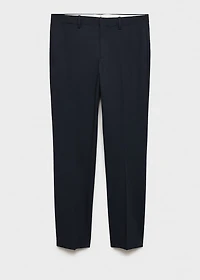 Stretch fabric super slim-fit suit trousers