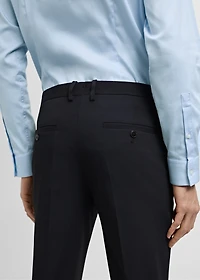 Stretch fabric super slim-fit suit trousers