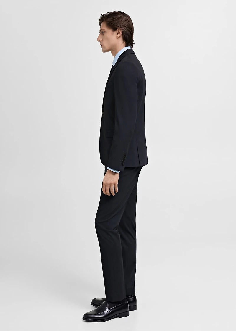 Stretch fabric super slim-fit suit trousers