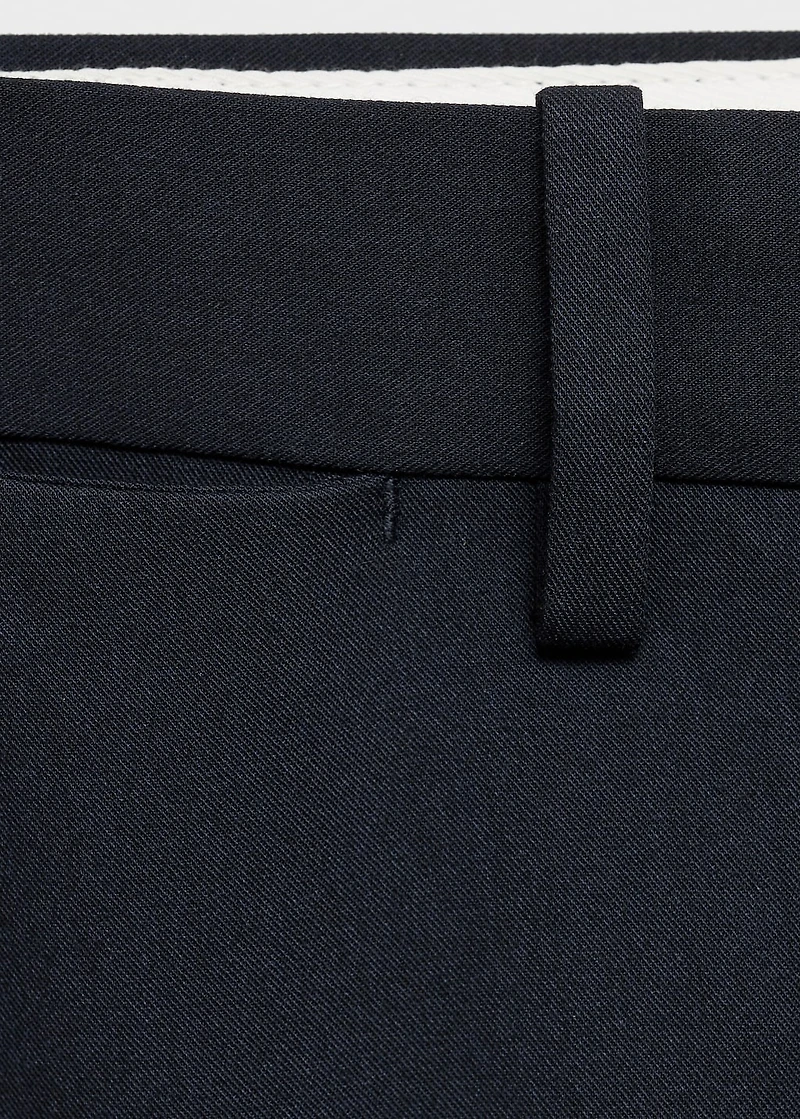 Stretch fabric super slim-fit suit trousers