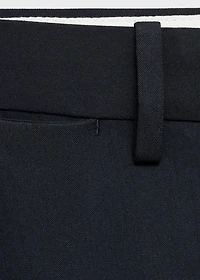Stretch fabric super slim-fit suit trousers